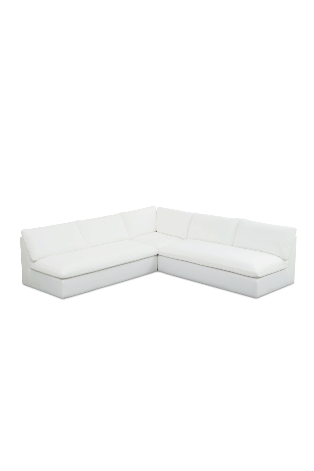 3-Piece White Outdoor Modular Sofa | Novi Living Miles | Oroa.com