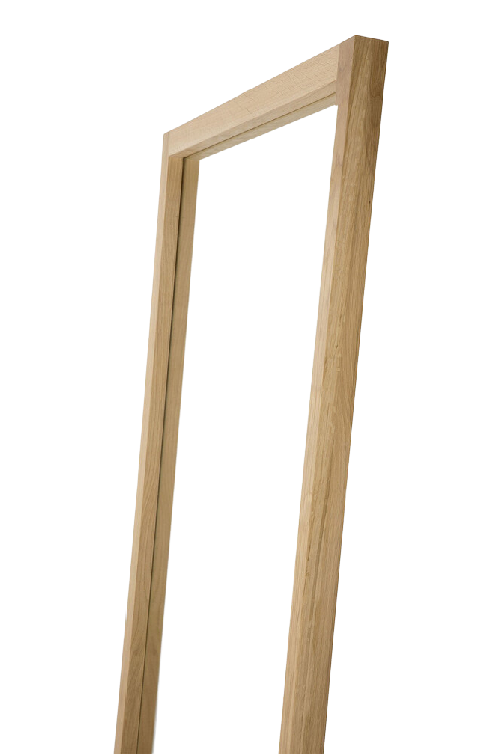 Oak Full-Length Floor Mirror – Light Frame – oak finish side profile