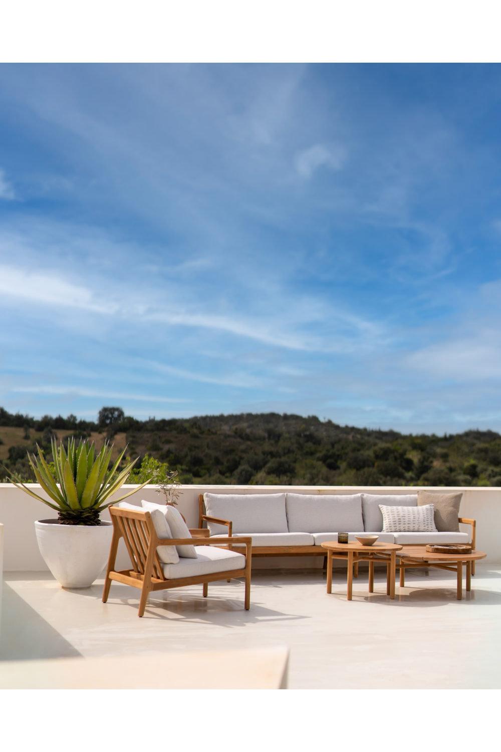 Teak 3+ Seater Outdoor Sofa – Jack – teak finish alternate view 25