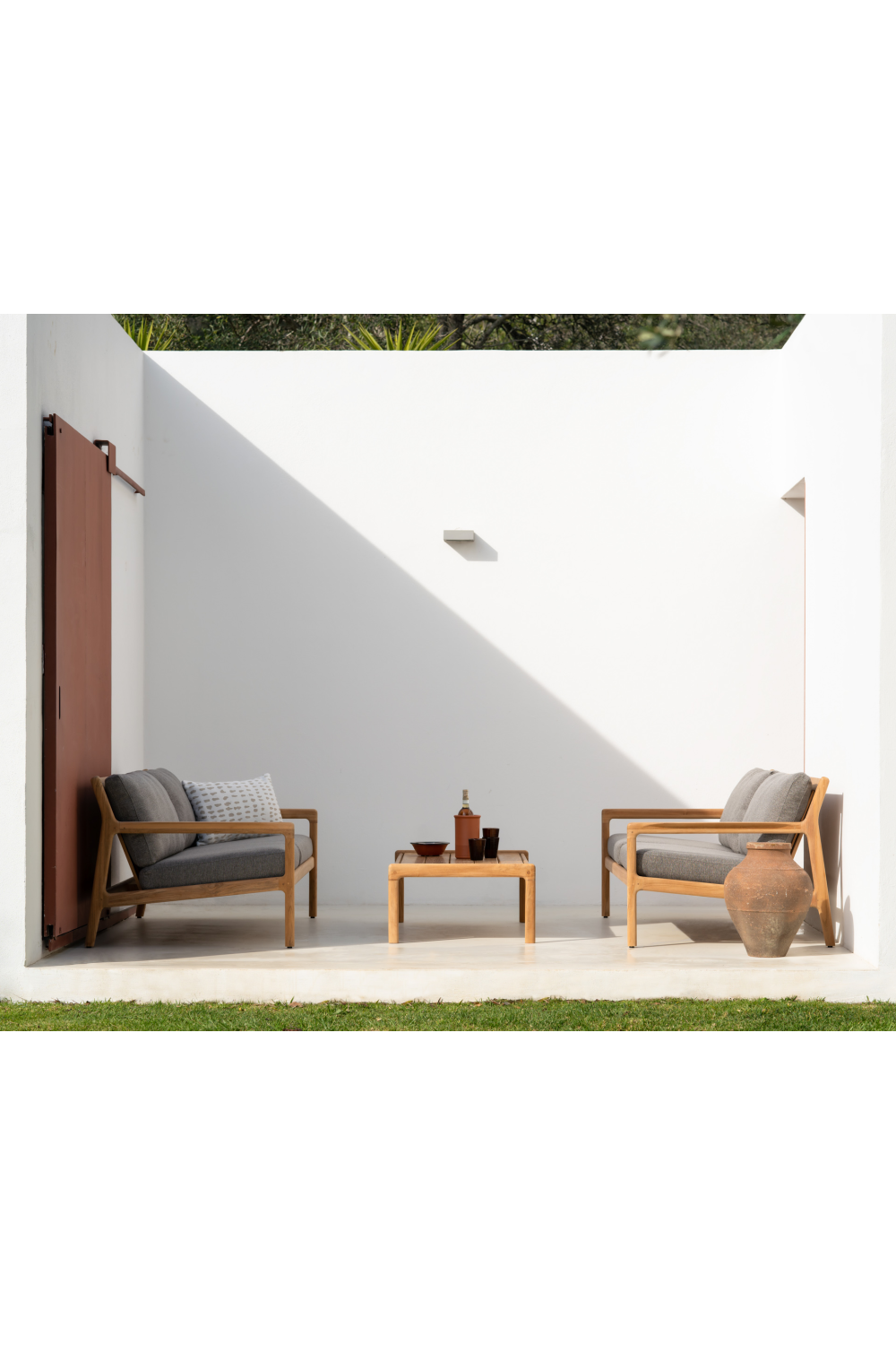 Teak Framed Outdoor Sofa – Jack – teak finish alternate view 17
