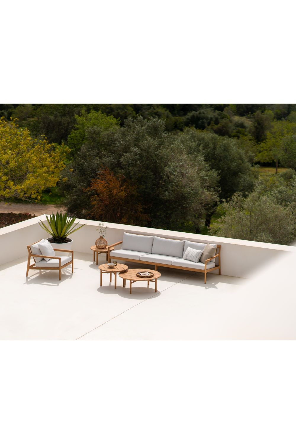 Teak 3+ Seater Outdoor Sofa – Jack – teak finish alternate view 22