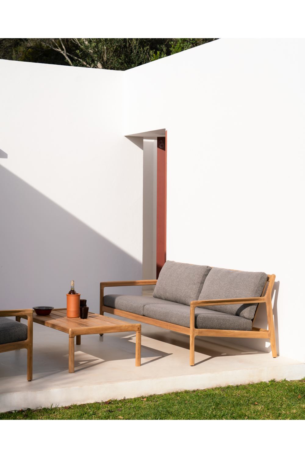 Teak Framed Outdoor Sofa – Jack – teak finish alternate view 15