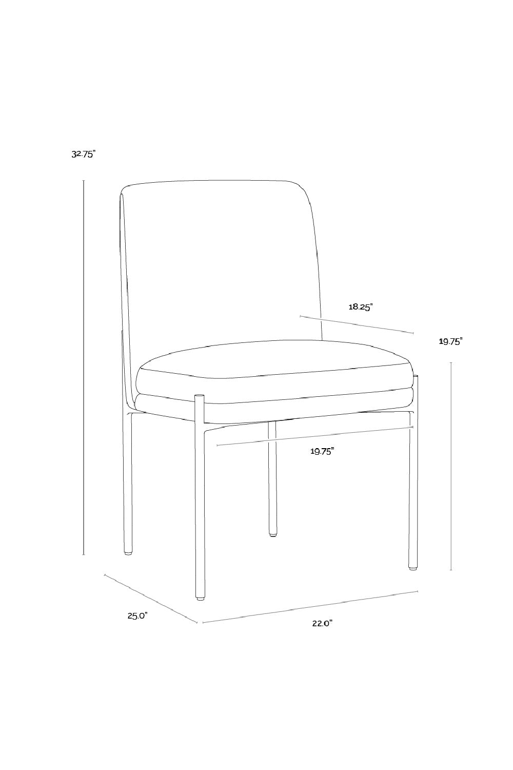 Textured Fabric Dining Chair by Splendido Richie, alternate view 16