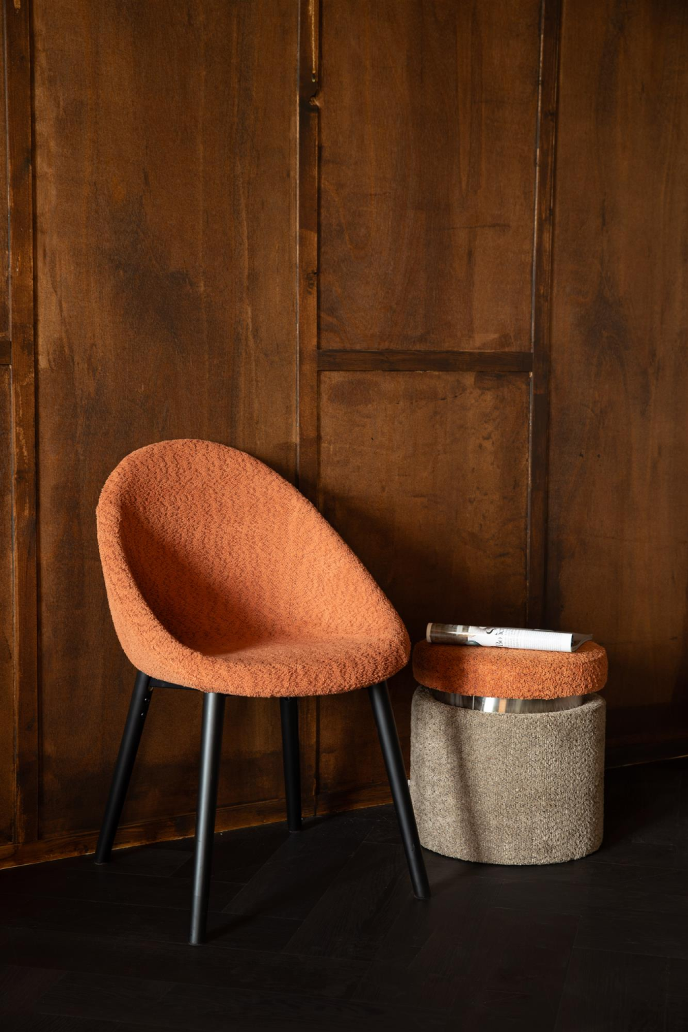 Bouclé Tub Dining Chairs (2) | Dutchbone Fenna | OROA.com