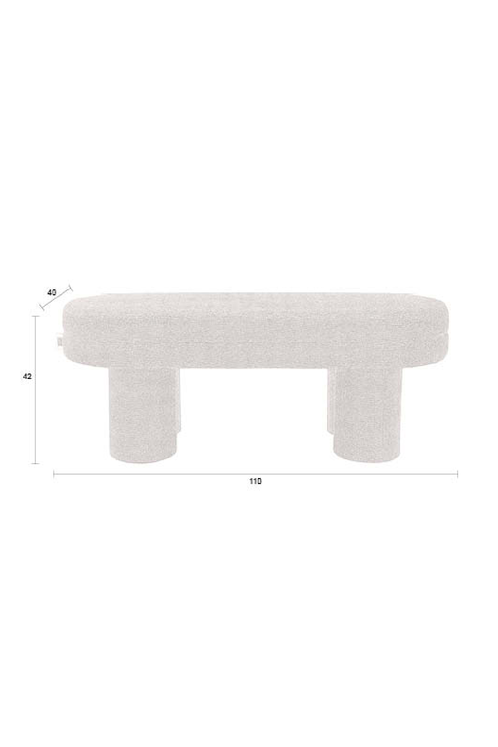 Bouclé Upholstered Bench | Dutchbone Fern | OROA.com
