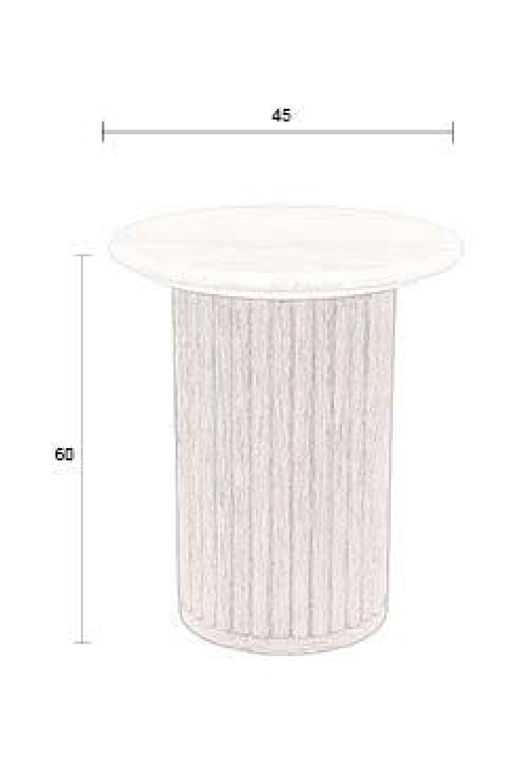 Cream Travertine Round Side Table | Dutchbone Arda | OROA.com