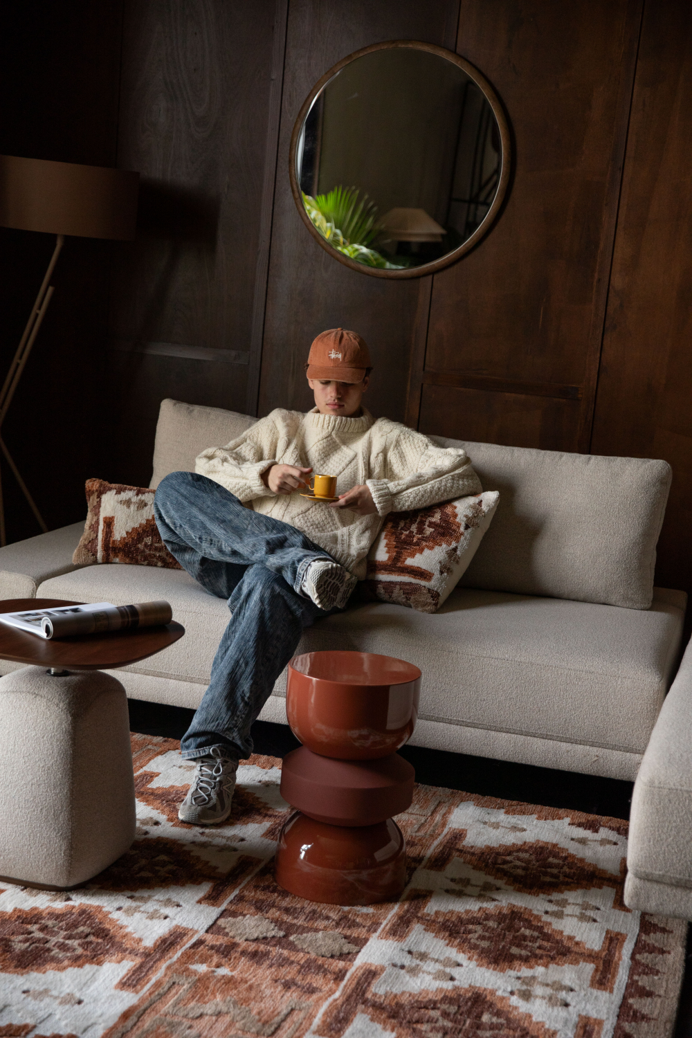 Patterned Woven Carpet | Dutchbone Maron | OROA.com