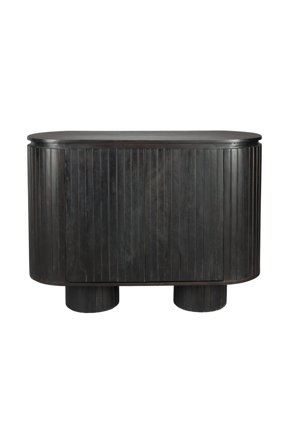 Black Wooden Oval Cabinet | Dutchbone Kenji | OROA.com