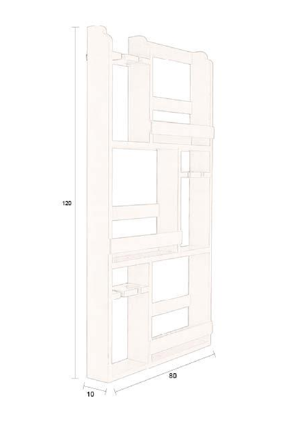 Wooden Wine Shelf | Dutchbone Myron | OROA.com