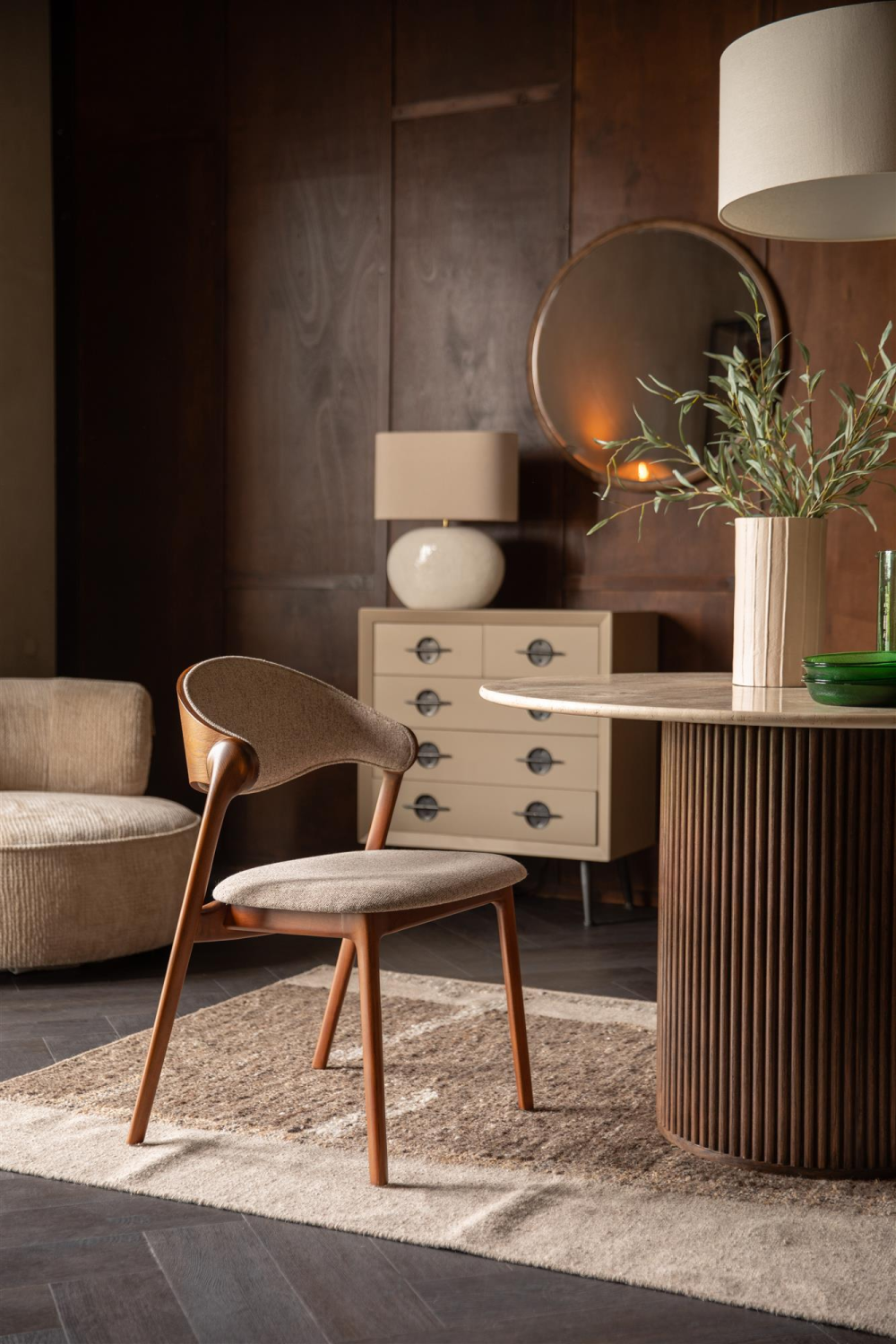 50s Cushioned Dining Chair | Dutchbone Babington | OROA.com