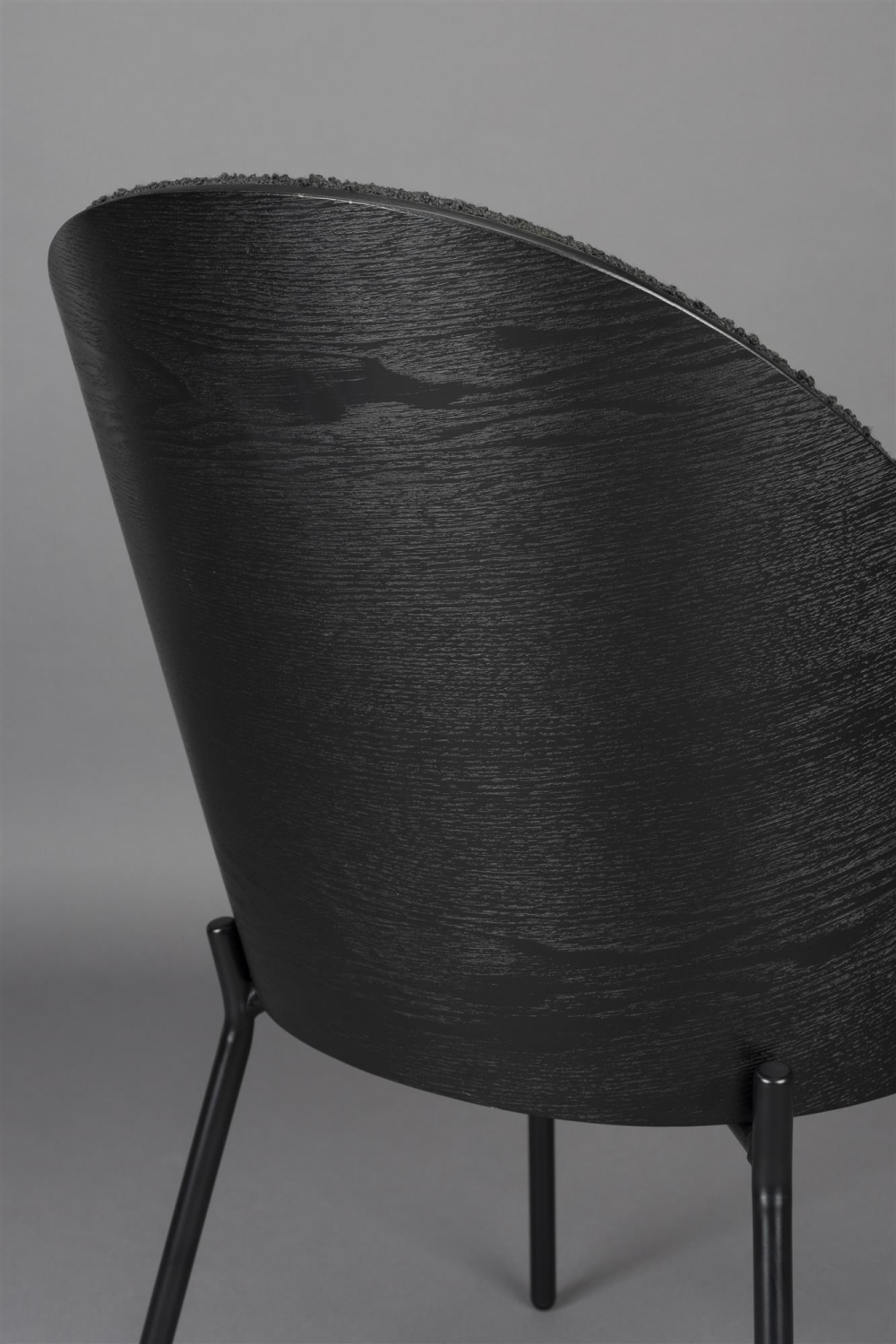 Black Bouclé Dining Chair | Dutchbone Rodin | OROA.com