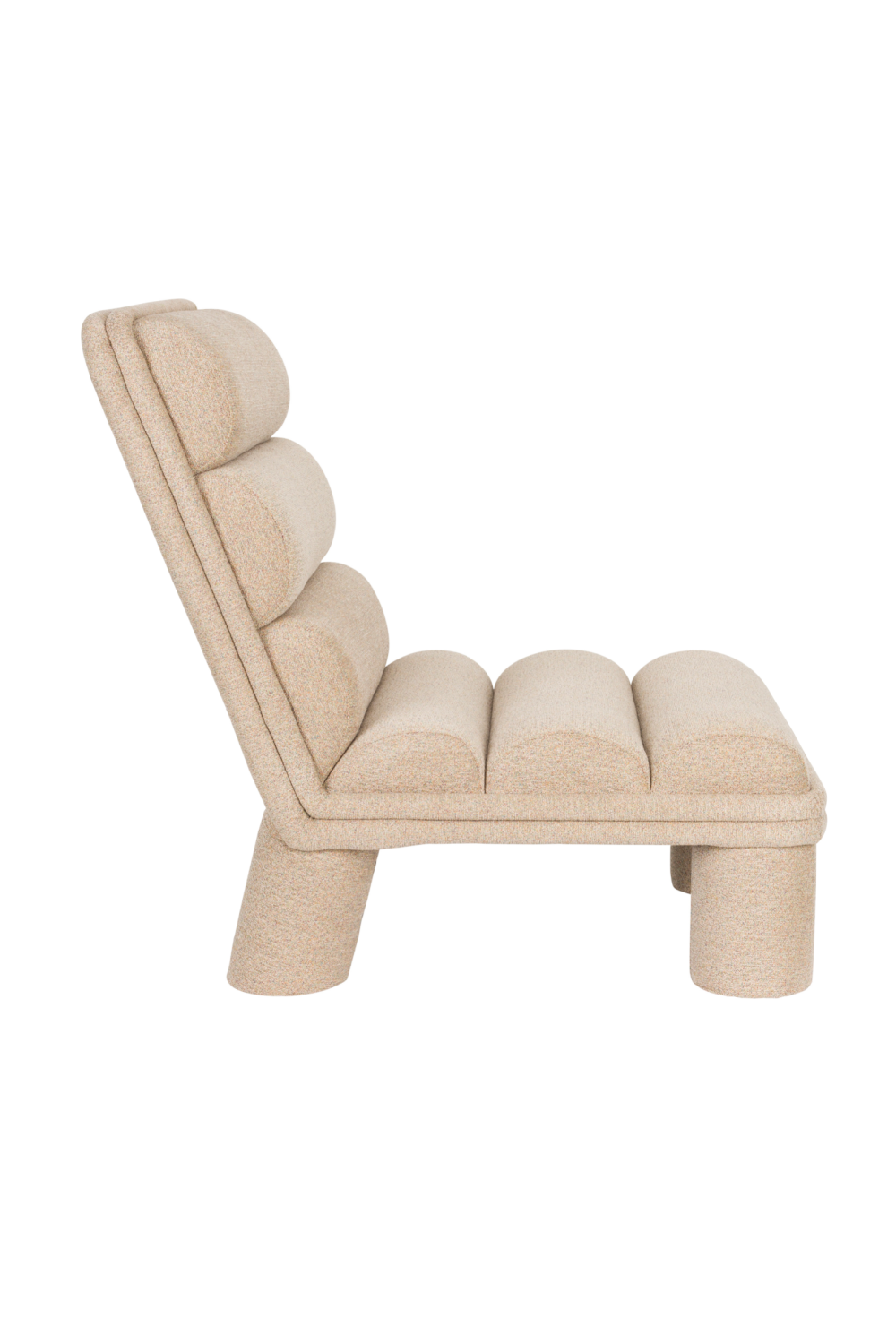 Bouclé Channeled Lounge Chair | Dutchbone Fern | OROA.com