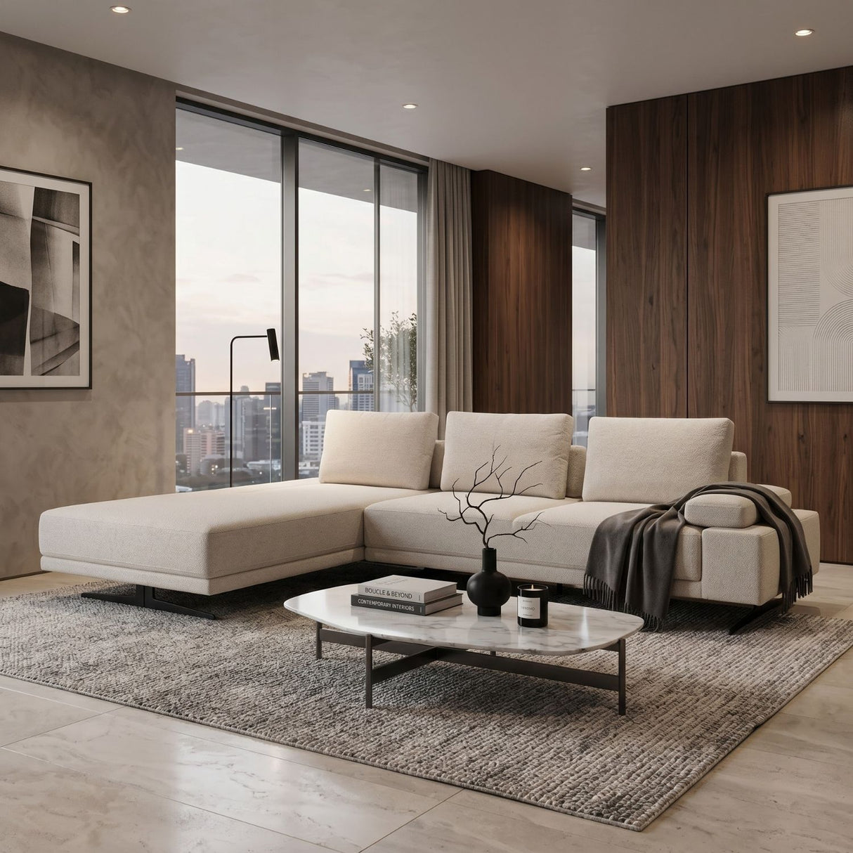 Off White Upholstered Sofa | Oroa.com