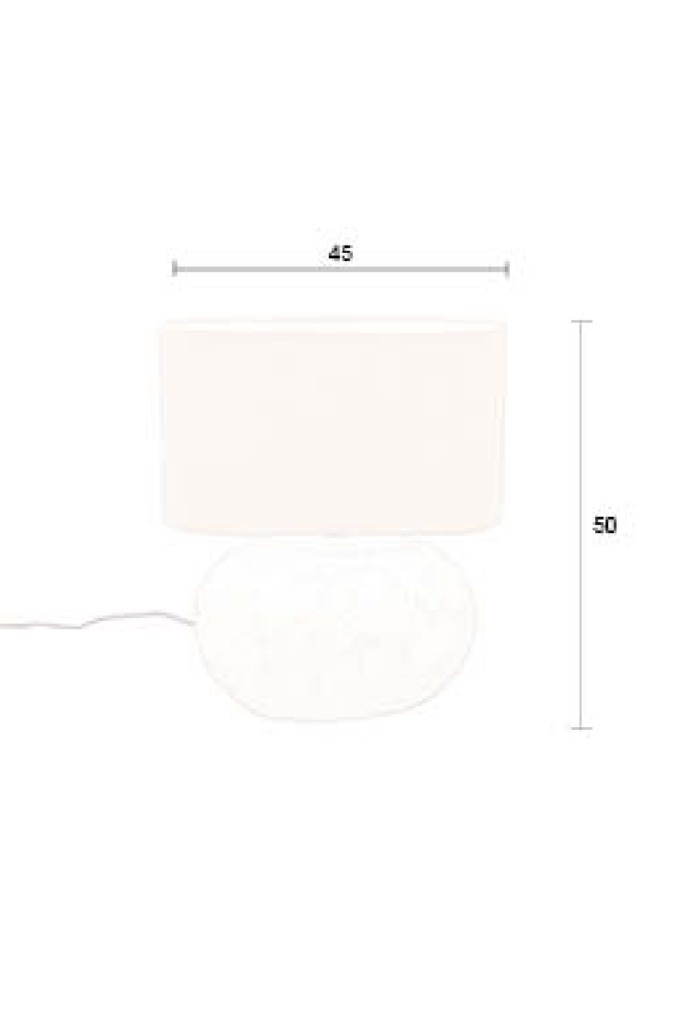 White Ceramic Table Lamp | Dutchbone Hailey | Oroatrade.com