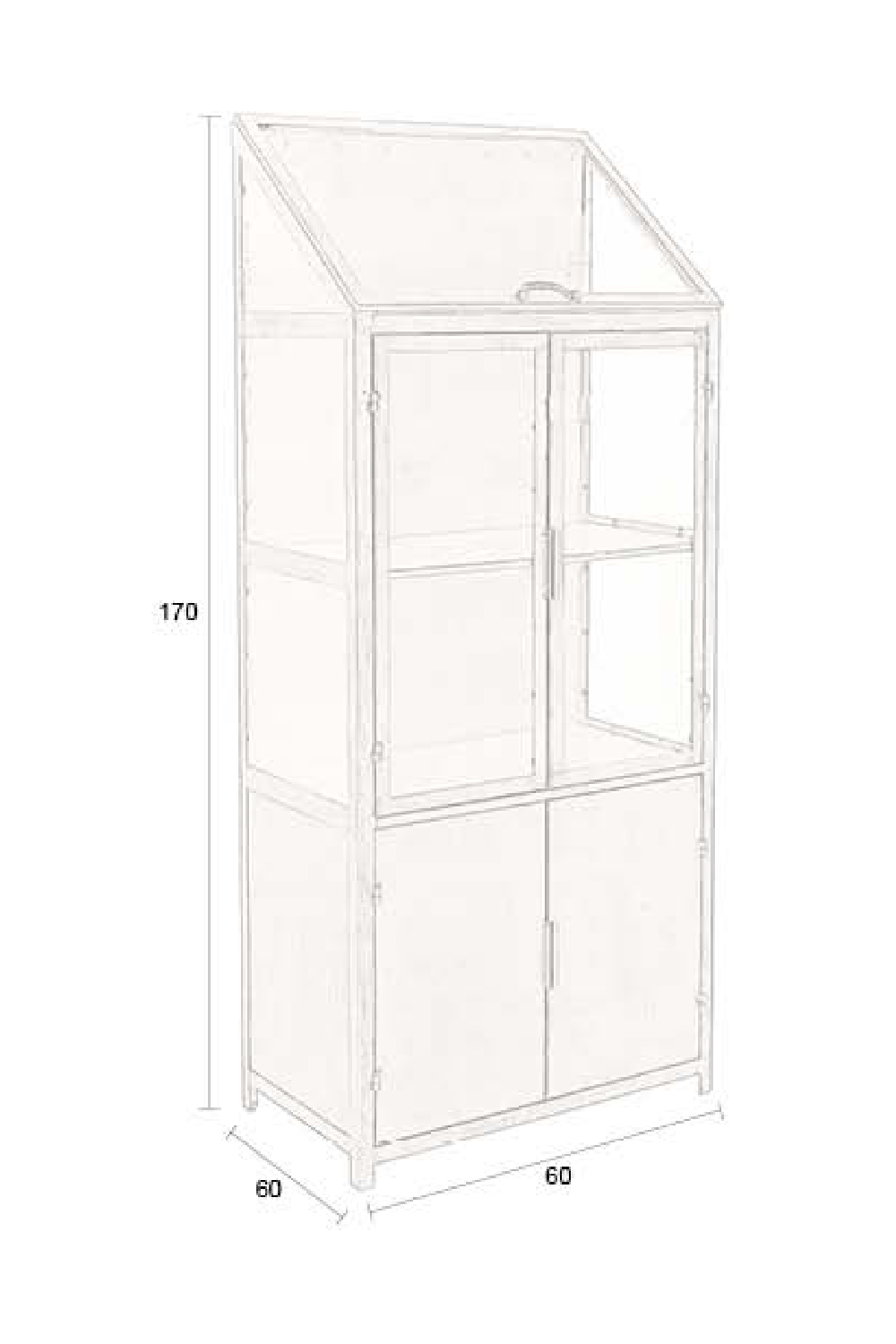 Gold Display Cabinet | Dutchbone Monviso | OROA.com