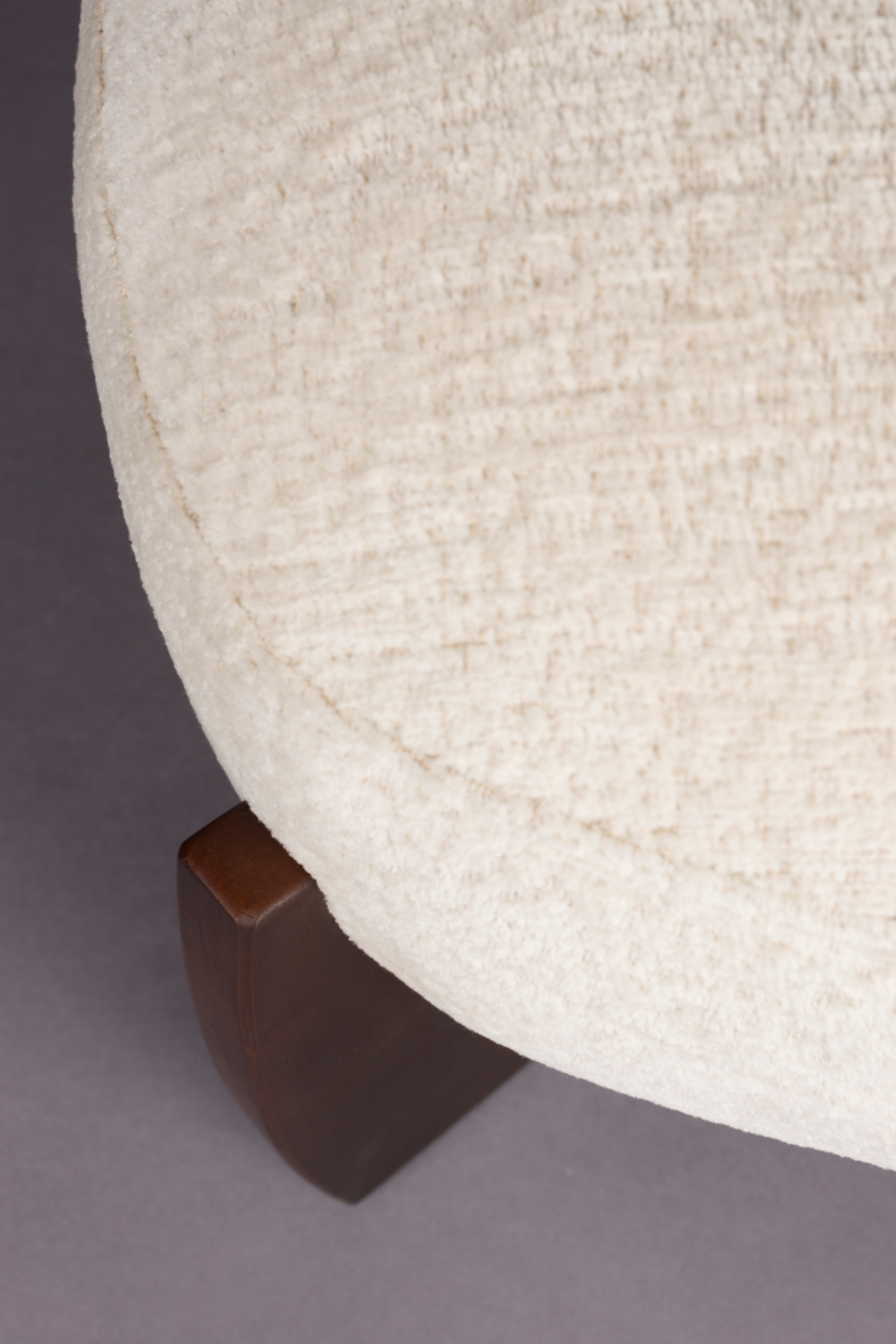 Beige Bouclé Pouf | Dutchbone Emilius | OROA.com