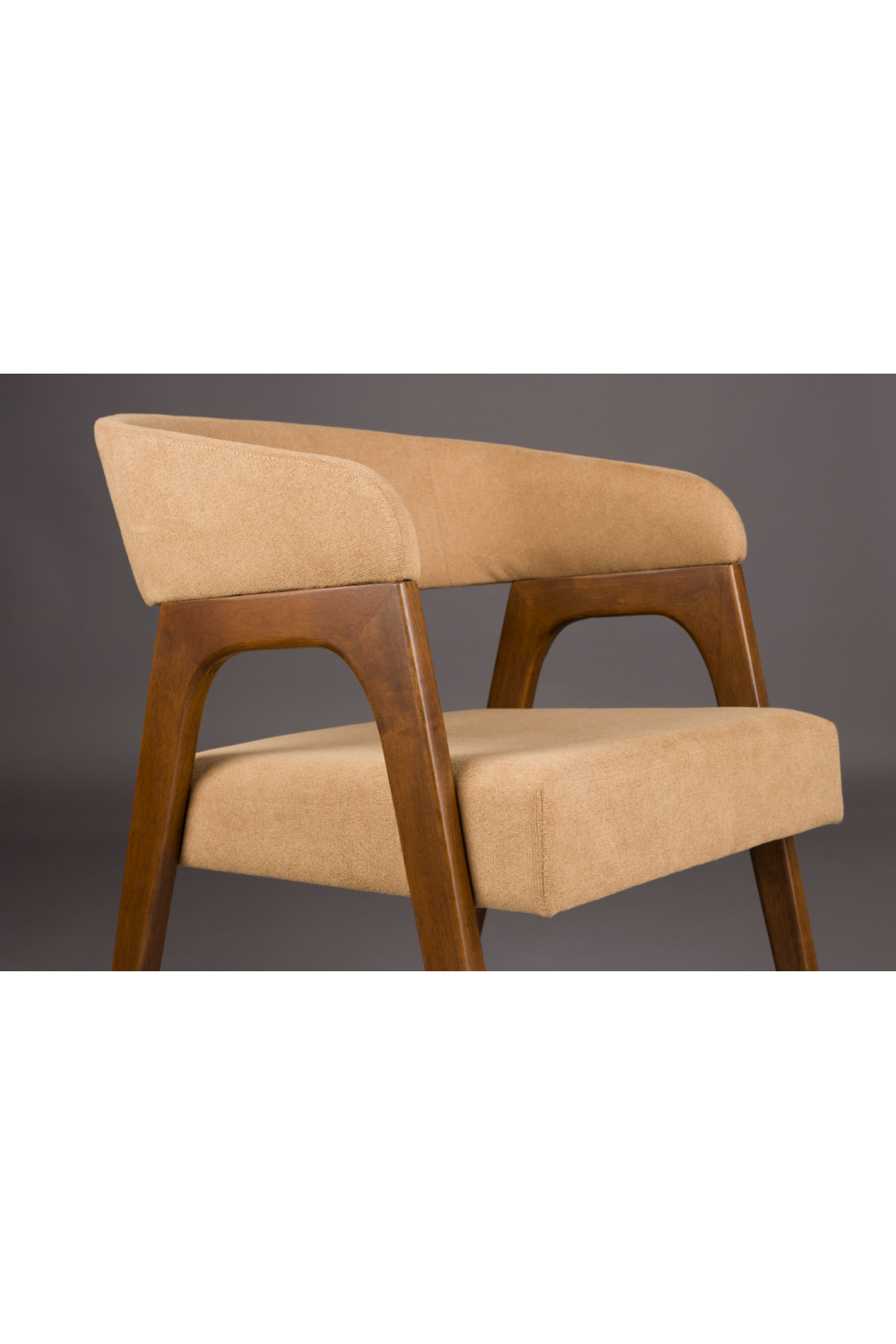 Beige Bouclé Pouf | Dutchbone Emilius | OROA.com