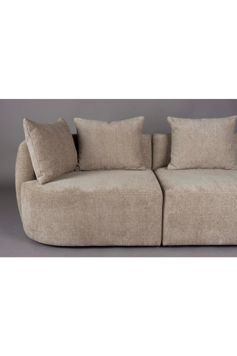 Woven Fabric 3-Seater Sofa | Dutchbone Rocca | OROA.com