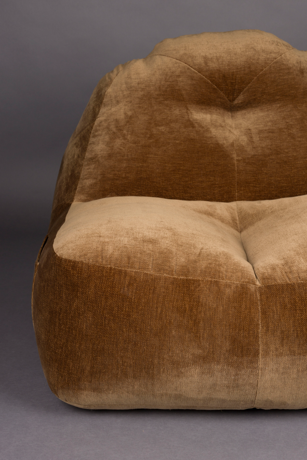 Brown Velvet Lounge Bean Bag | Dutchbone Tombag | OROA.com