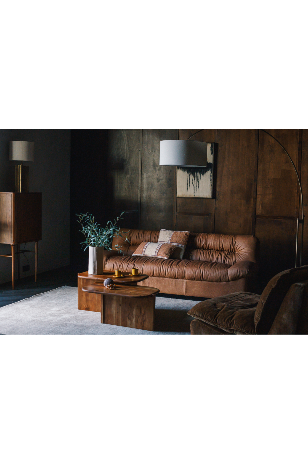 Leather Pleated Sofa | Dutchbone Douglas | Oroa.com