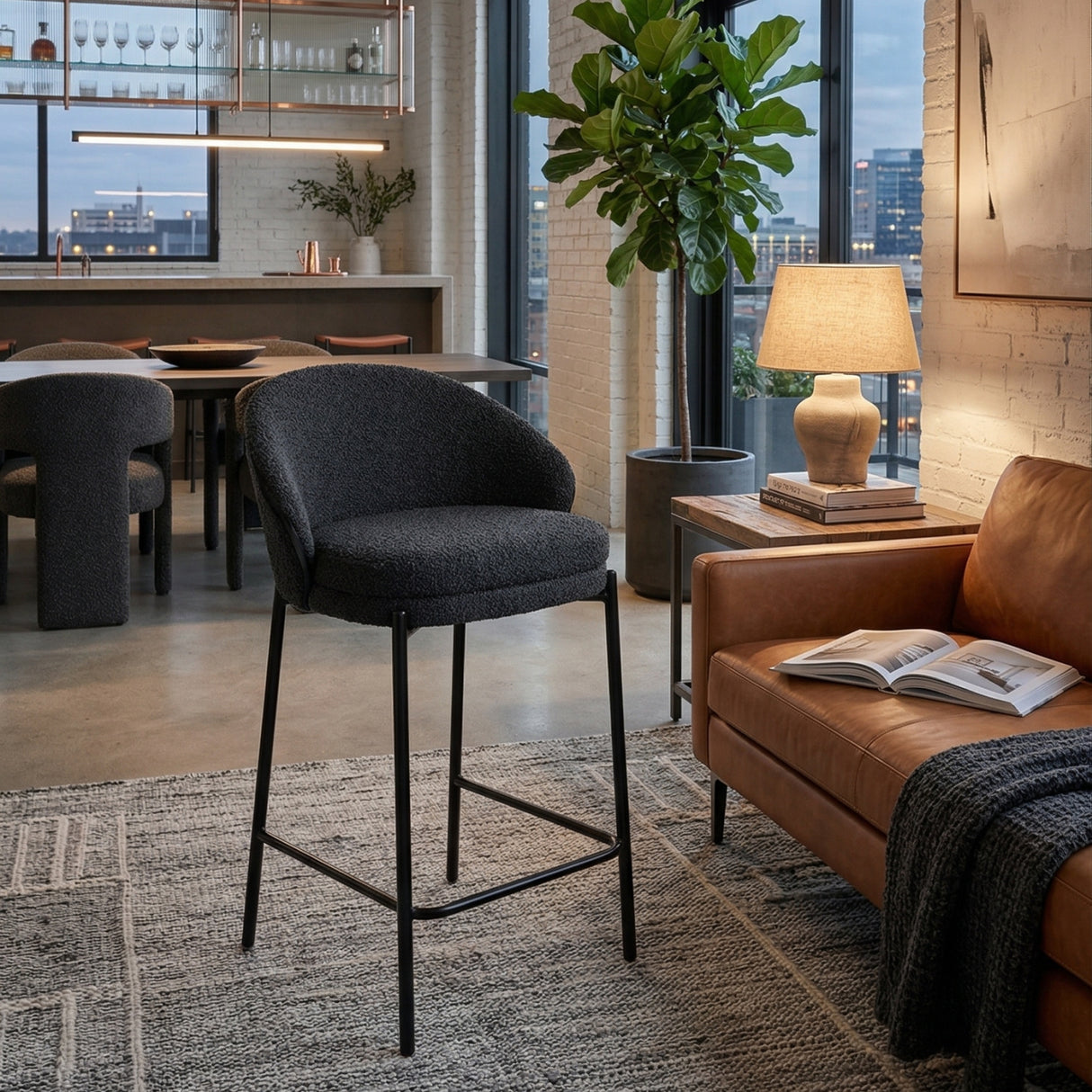 Arched Back Counter Chairs (2) | Oroa.com