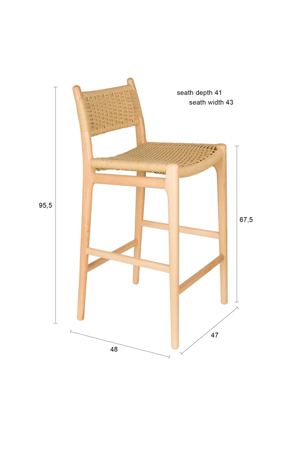 Woven Paper Counter Stool | Oroa.com