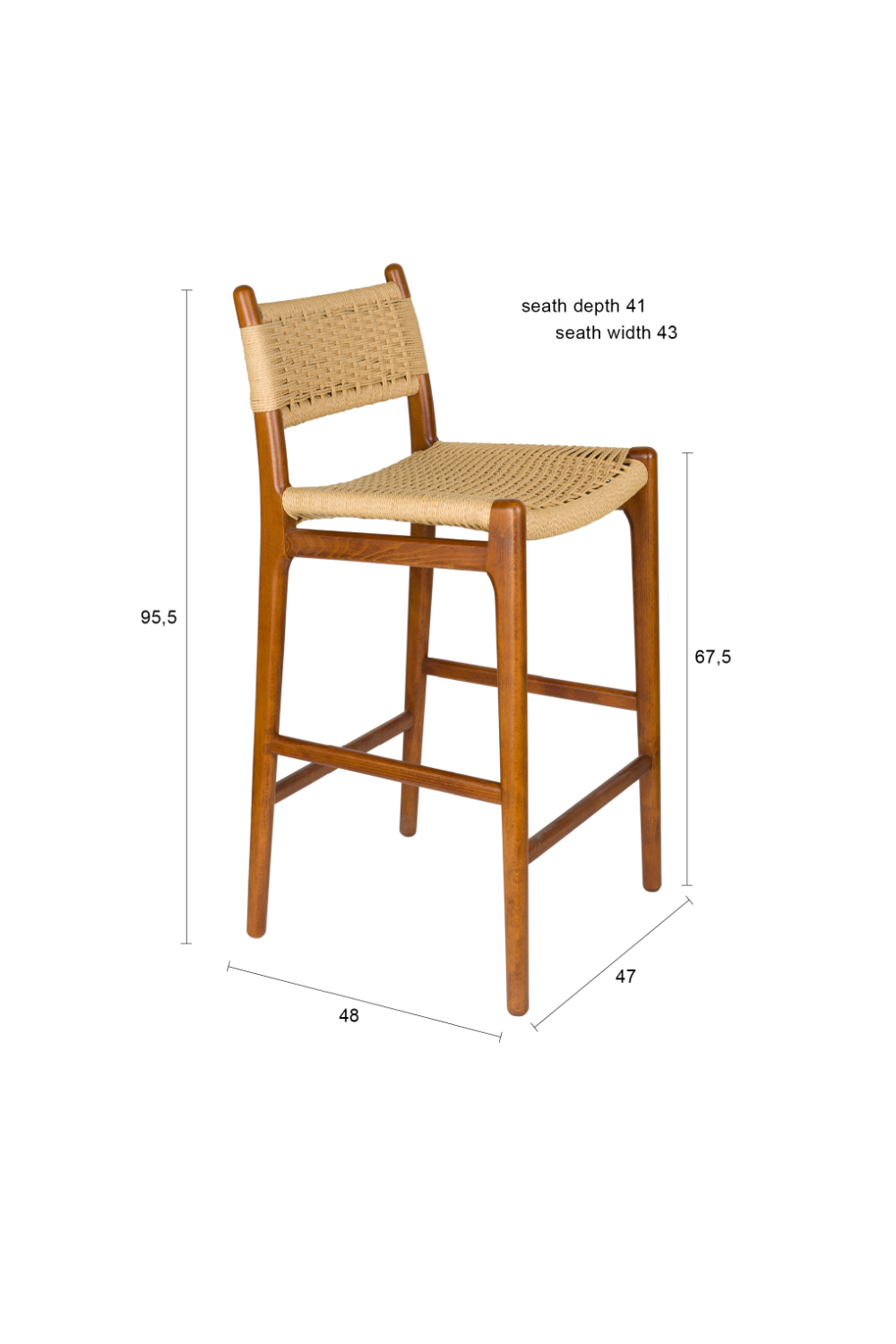 Woven Paper Counter Stool | Oroa.com
