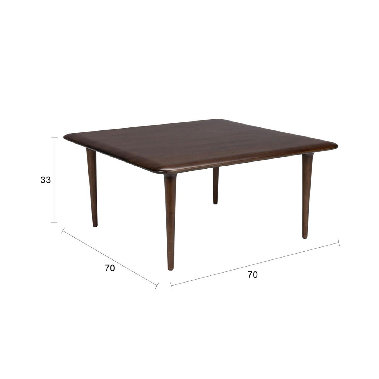 Brown Wood Square Coffee Table | Oroa.com