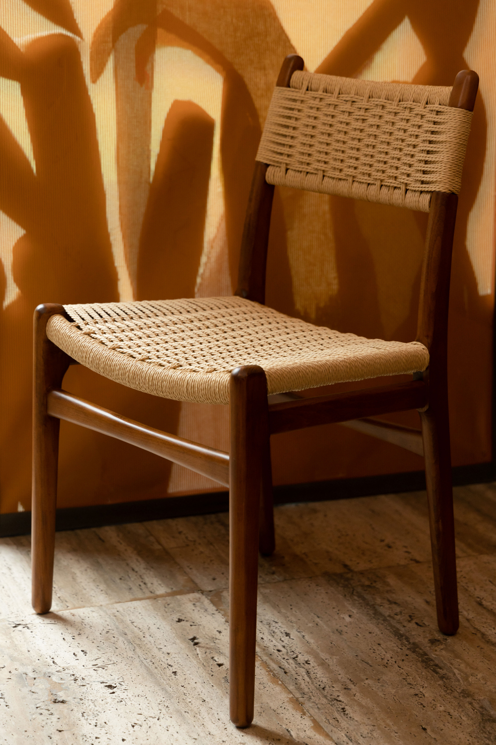Knitted Cord Dining Chairs (2) | Dutchbone Cecile | OROA.com