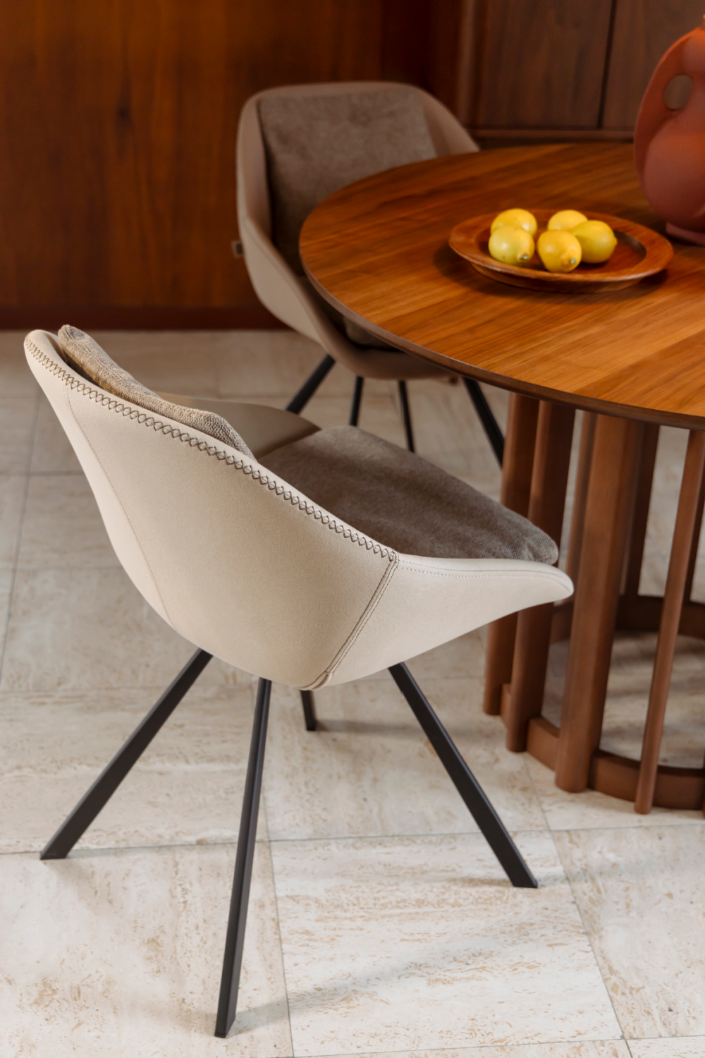 Upholstered Shell Dining Chairs (2) | Dutchbone Wakefield | OROA.com