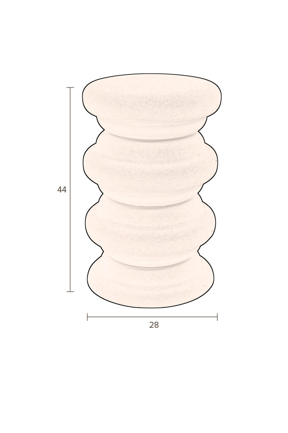 Iron Layered Stool | Dutchbone Artemis | OROA.com