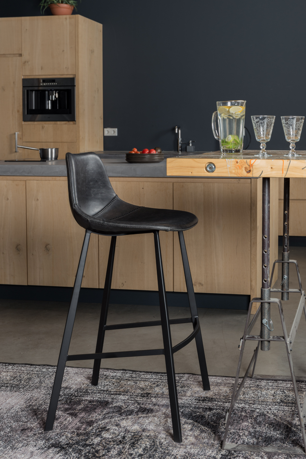 Vintage Leather Bar Stools (2) | Oroa.com