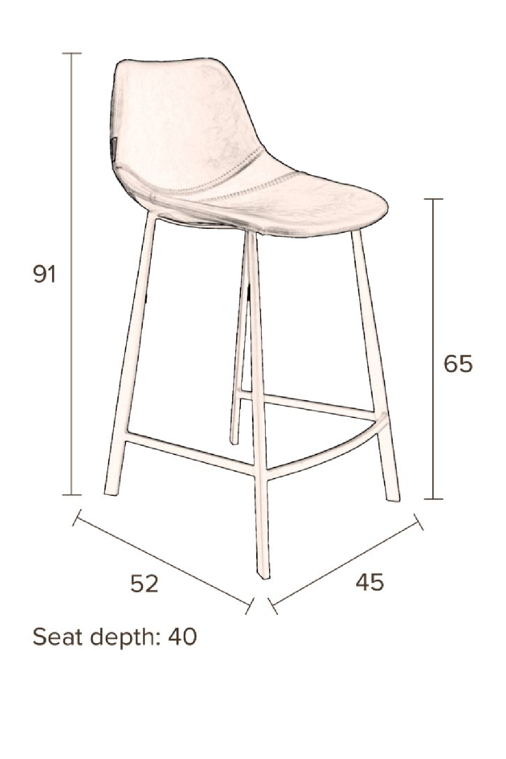 Black Counter Stool (2) | Dutchbone Franky | DutchFurniture.com