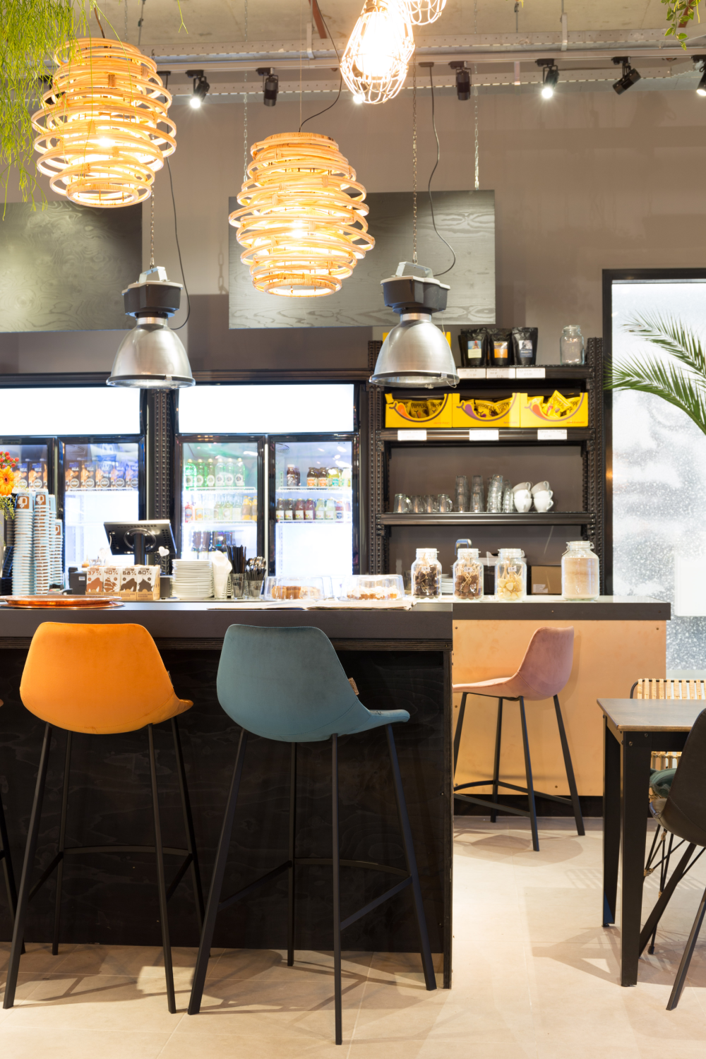Velvet Upholstered Bar Stools (2) | Oroa.com