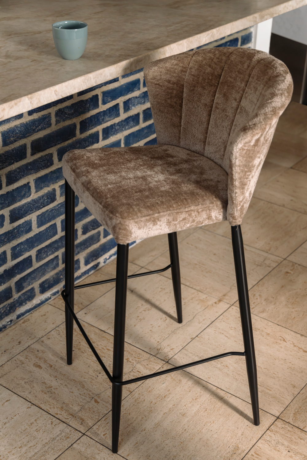 Upholstered Counter Stools (2) | Dutchbone Georgia | Oroa.com