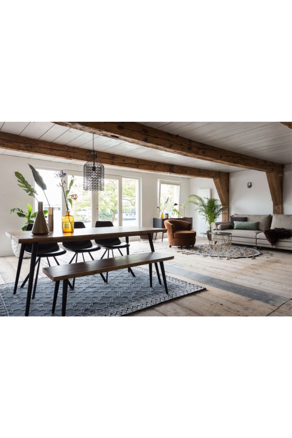 Walnut Veneer Dining Table | Dutchbone Alagon | Oroa.com