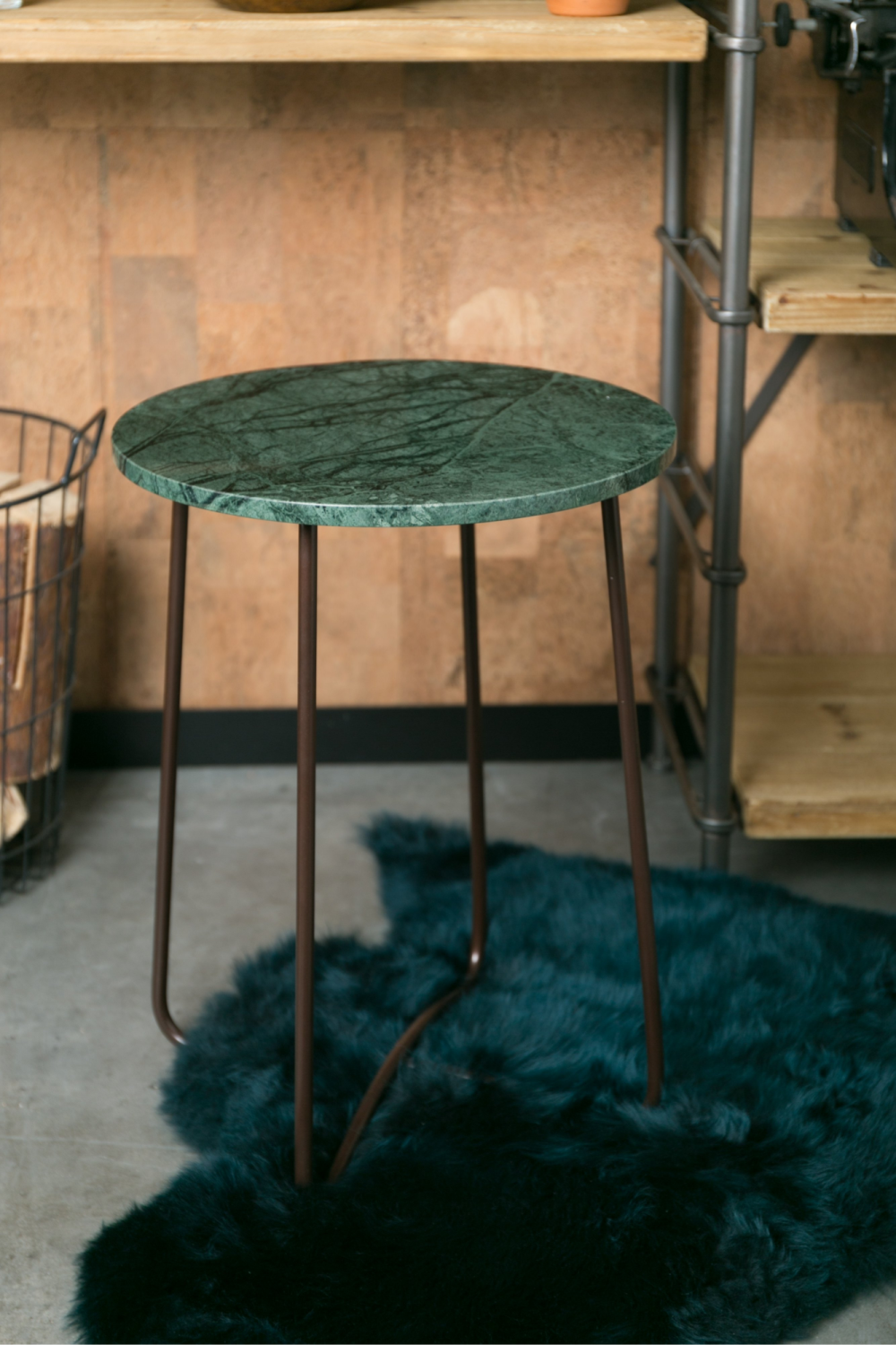 Green Round Marble End Table | Dutchbone Emerald | DutchFurniture.com