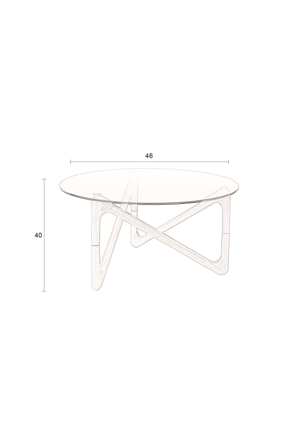 Round Glass Retro Coffee Table | Dutchbone Naia | OROA.com