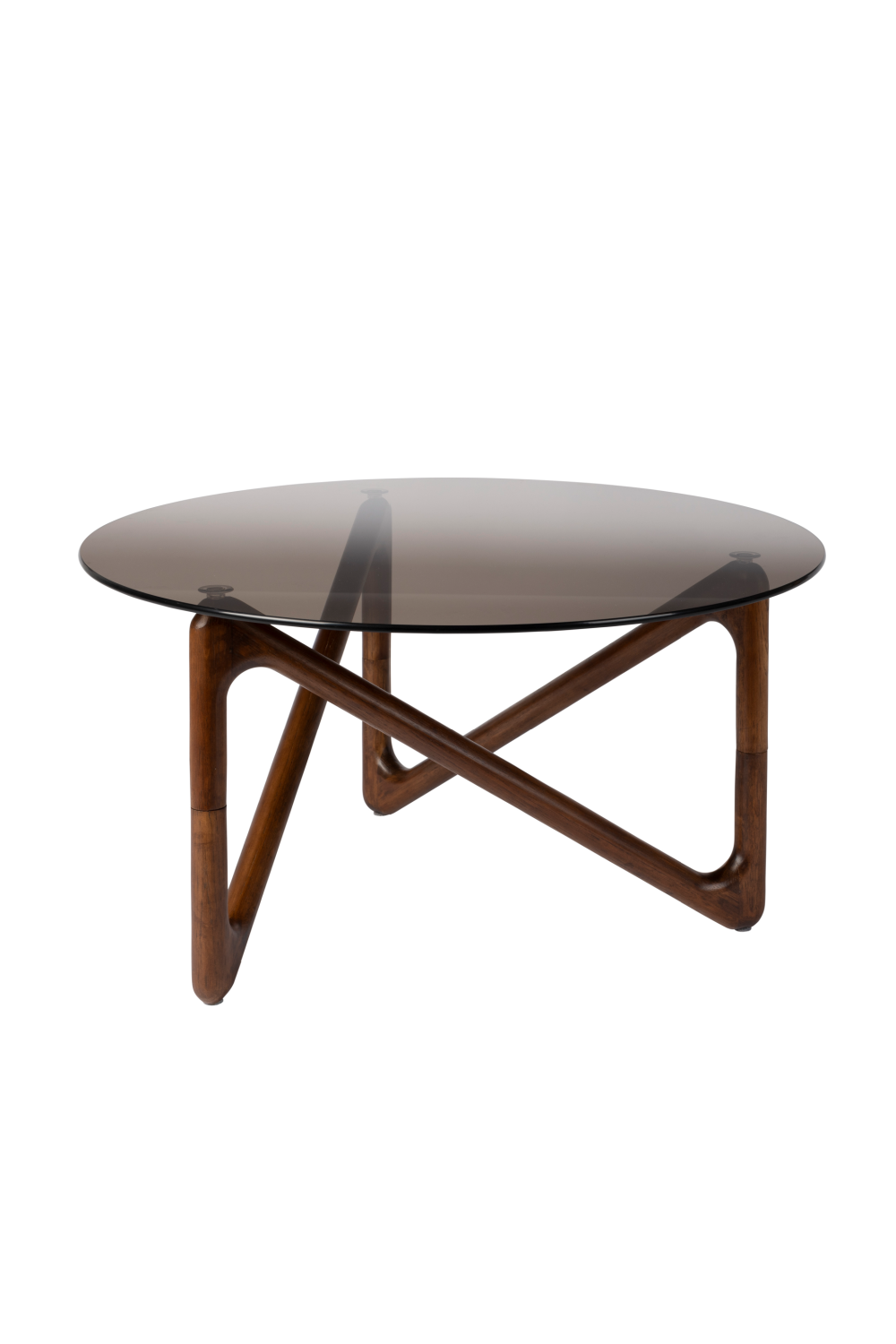 Round Glass Retro Coffee Table | Dutchbone Naia | OROA.com