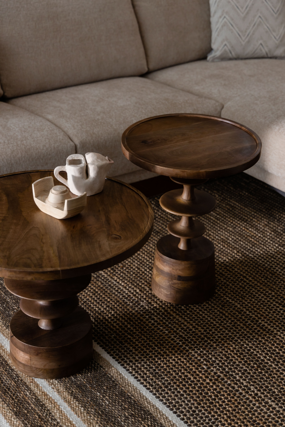 Round Wooden Coffee Table | Dutchbone Cath OROA.com