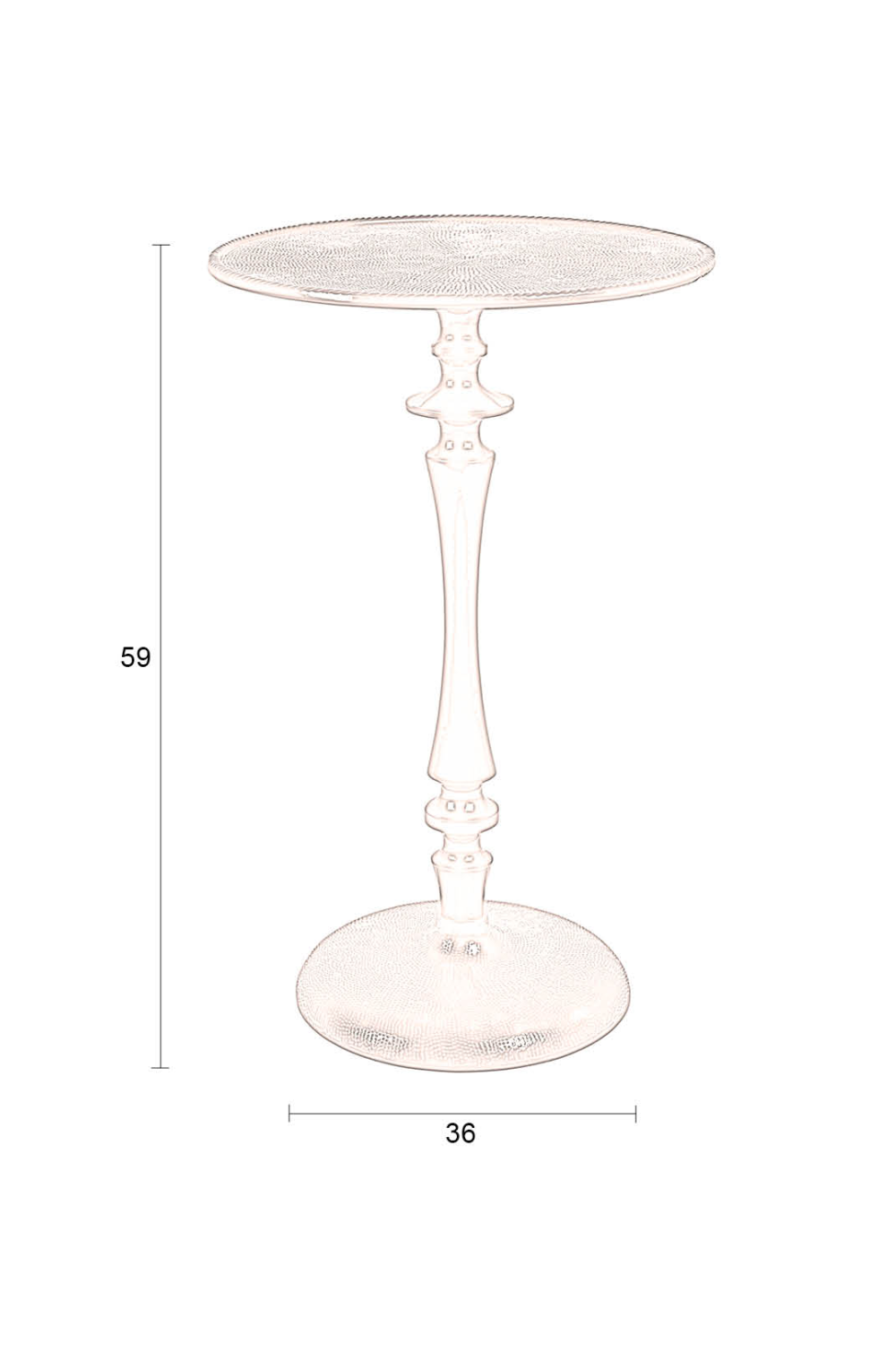 Black Pedestal Side Table | Dutchbone Odessa | OROA.com