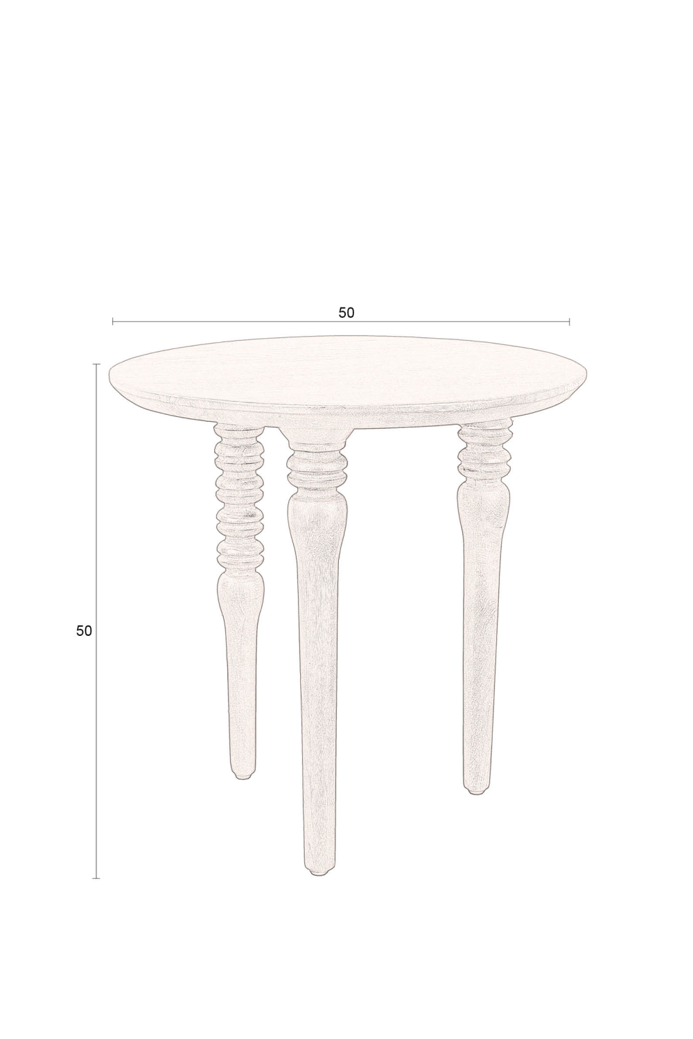 Mango Wood Side Table | Dutchbone Cove | OROA.com