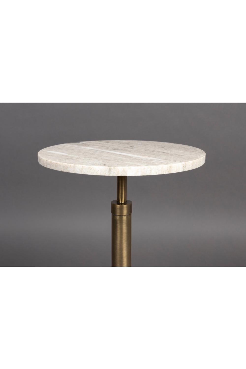 Gold Pedestal Side Table | Dutchbone Sana | OROA.com