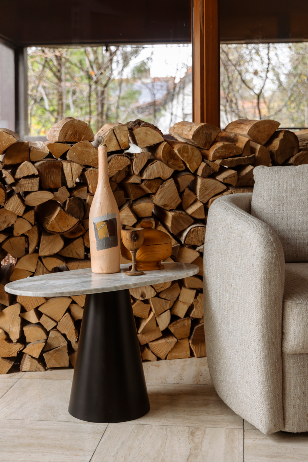 Solid Marble Coffee Table | Dutchbone Jared | OROA.com