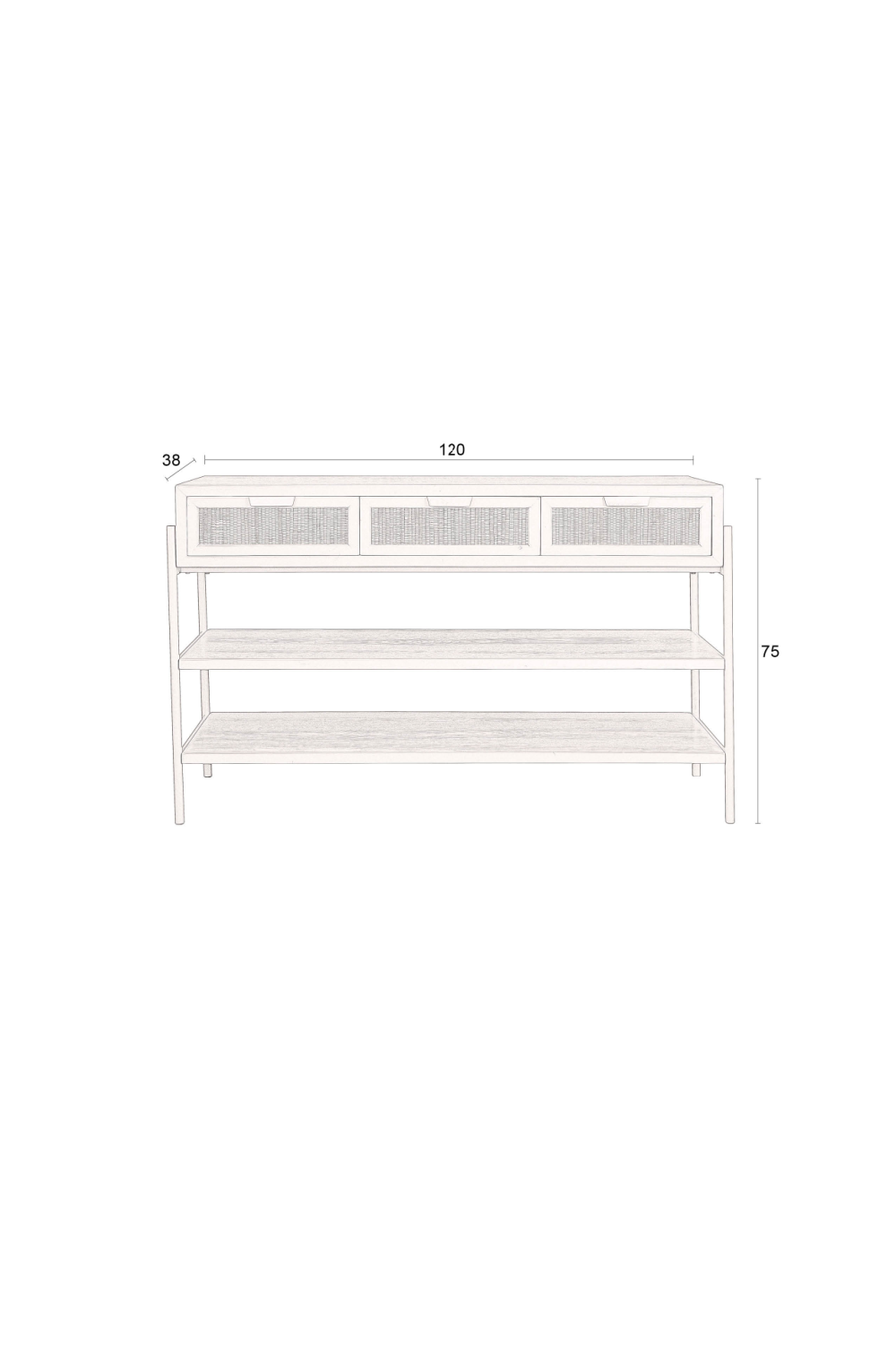 Rattan Console Table | Dutchbone Yasu | OROA.com