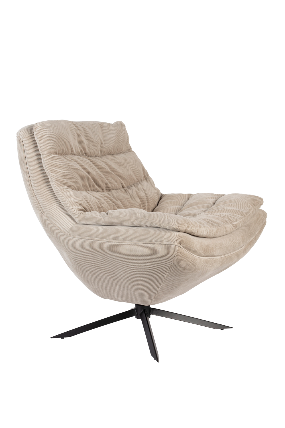 Upholstered Swivel Lounge Chair | Dutchbone Vince | OROA.com