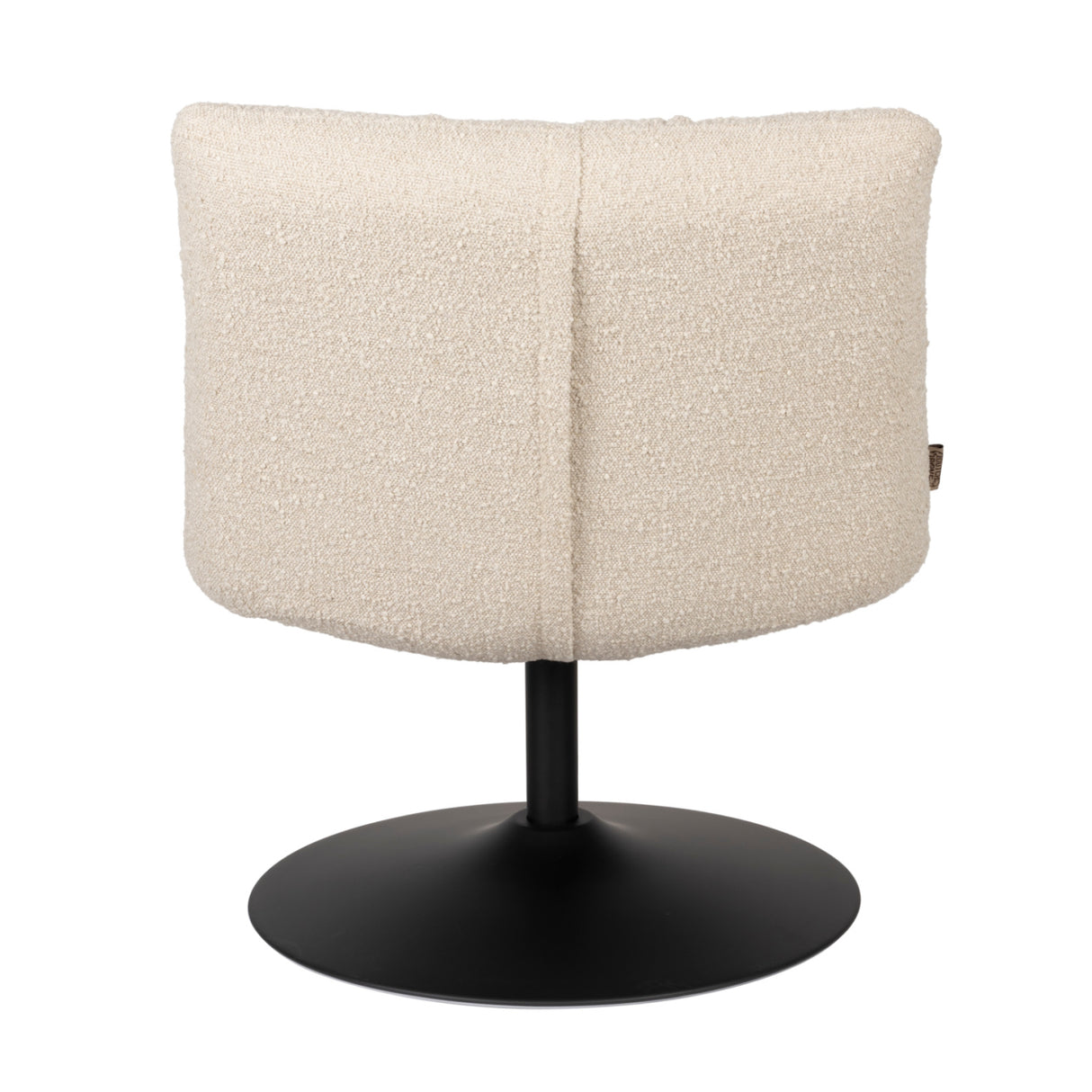 White Boucle Swivel Lounge Chair | Oroa.com