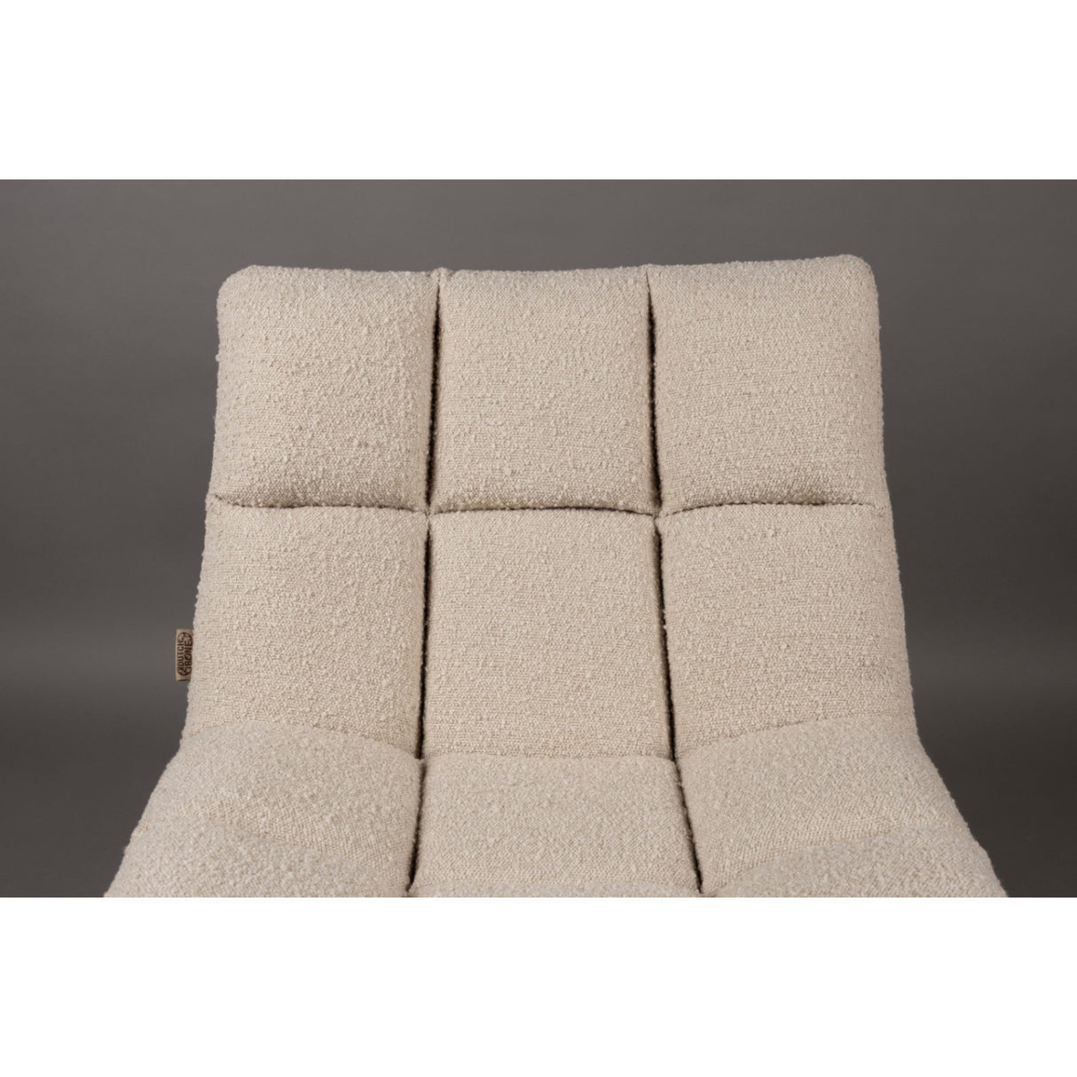 White Boucle Swivel Lounge Chair | Oroa.com