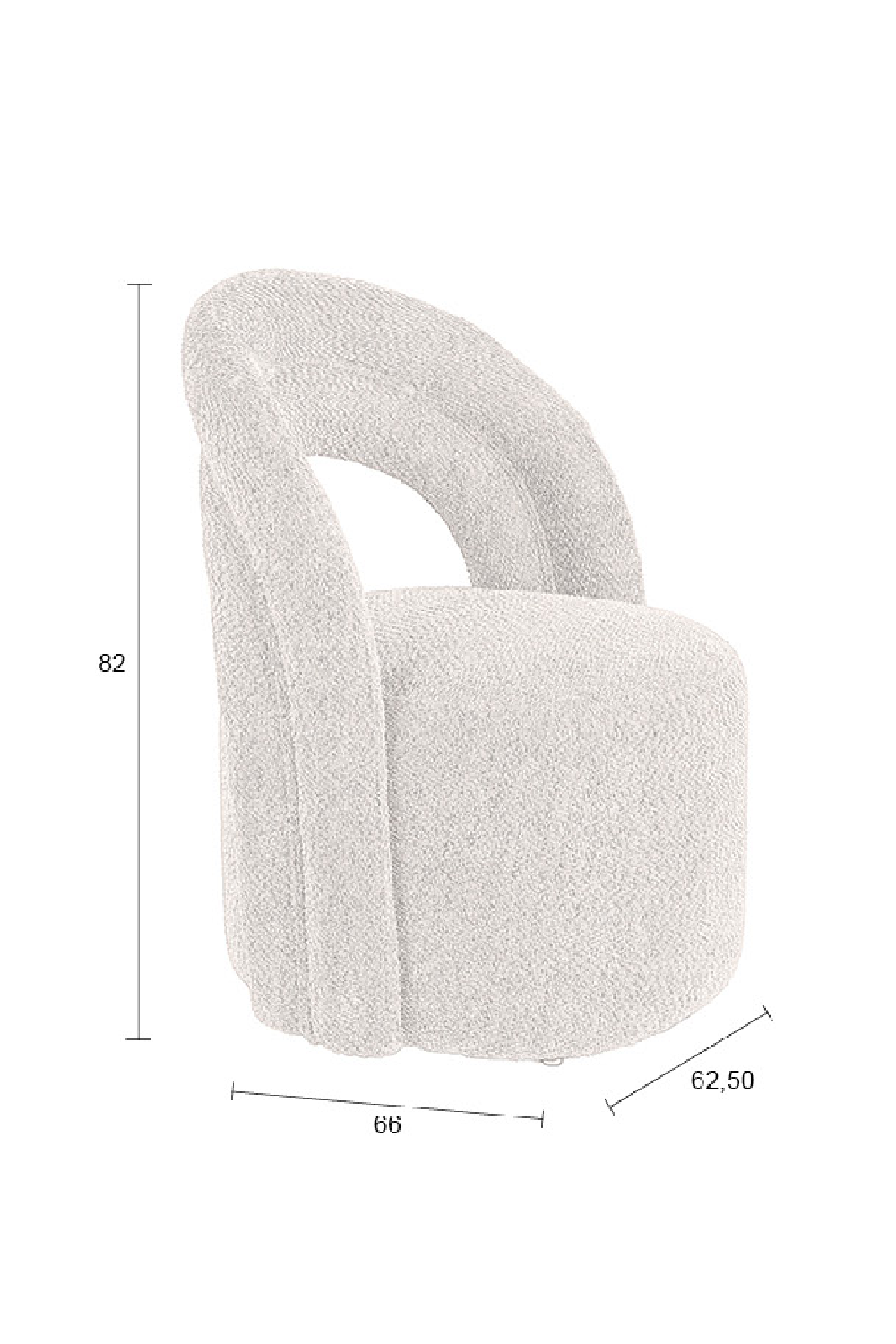 Bouclé Swivel Lounge Chair | Dutchbone Seina | OROA.com