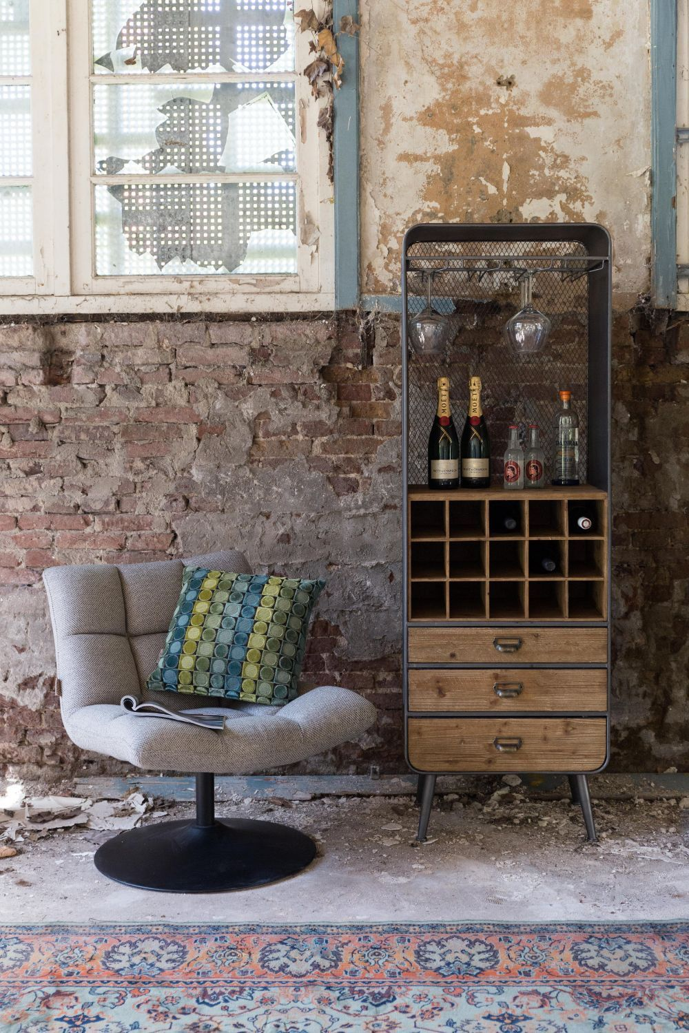 Wooden Wine Cabinet | Dutchbone Vino | DutchFurniture.com